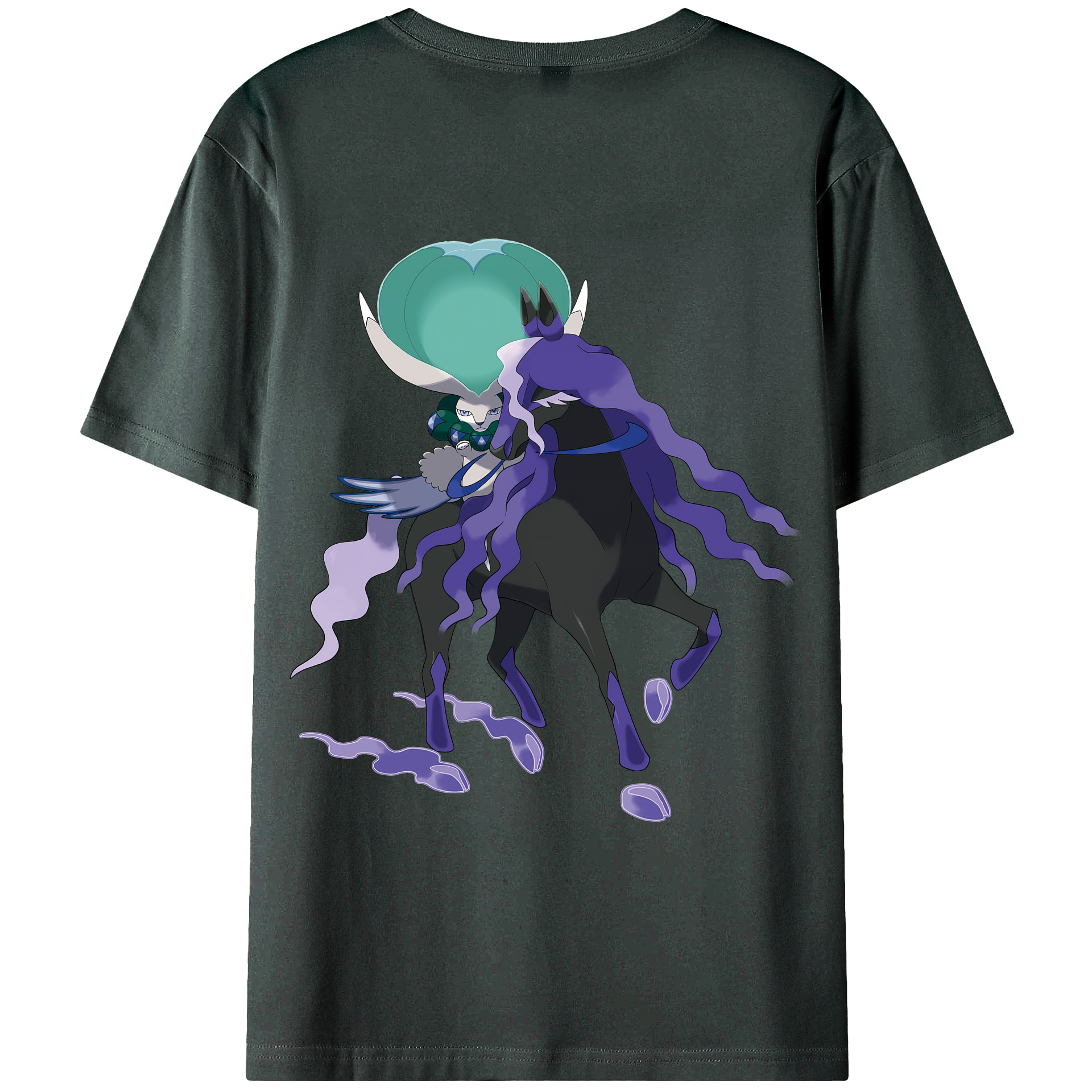 （画像用） ポケットモンスター Pokémon 綿100％ メンズ半袖Tシャツ（バックプリント） 通気性